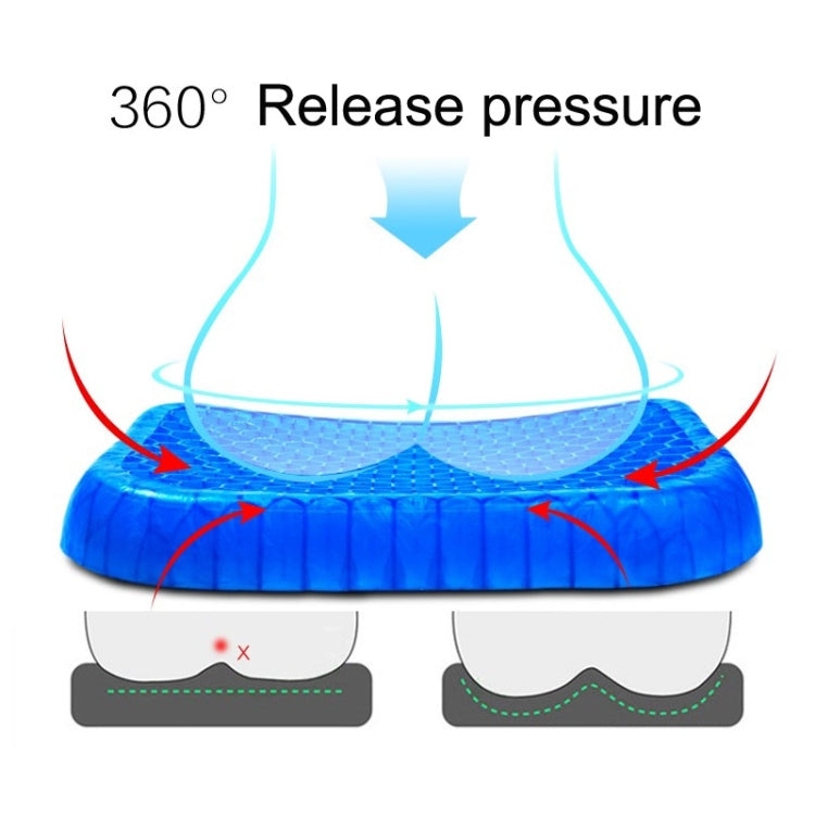 Summer Office Breathable Ice Chair Cushion Car Insulation Hollow Seat Cushion, 38 x 32 x 3cm