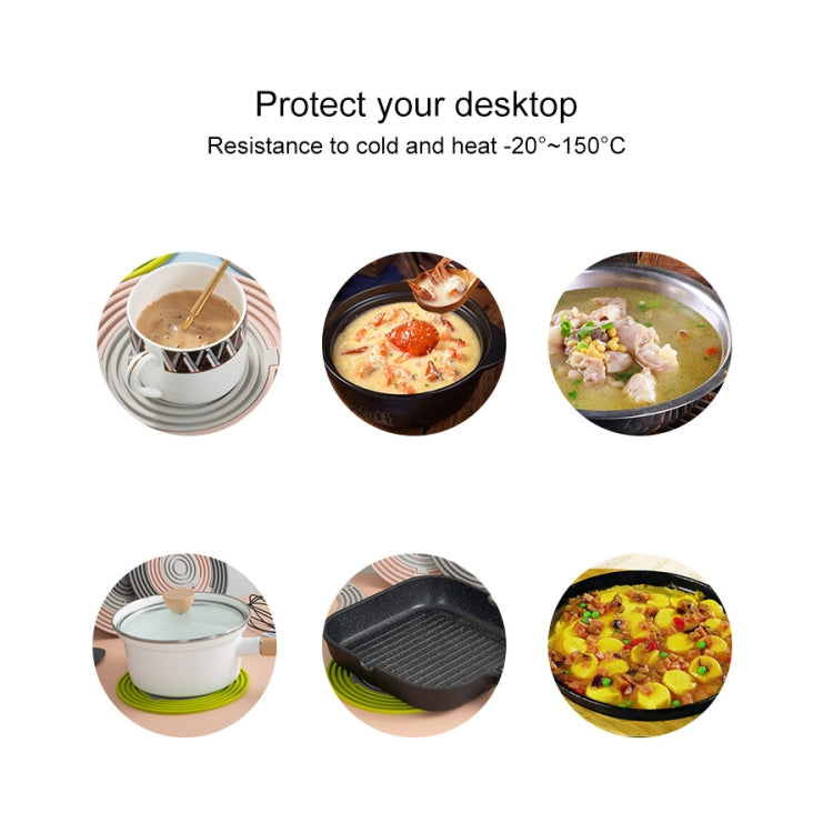 3 in 1 Round Silicone Heat Insulation Pad High Temperature Resistant Multifunctional Tableware Pad Combination Pot Pad Coaster