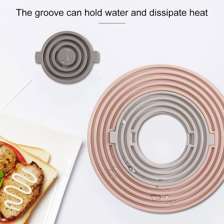 3 in 1 Round Silicone Heat Insulation Pad High Temperature Resistant Multifunctional Tableware Pad Combination Pot Pad Coaster