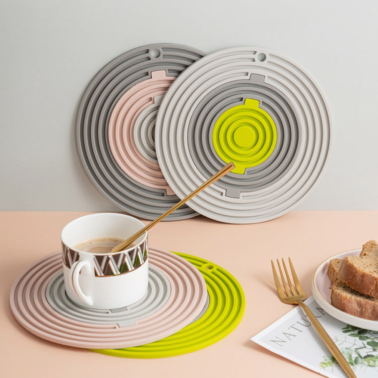 3 in 1 Round Silicone Heat Insulation Pad High Temperature Resistant Multifunctional Tableware Pad Combination Pot Pad Coaster