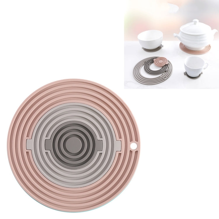 3 in 1 Round Silicone Heat Insulation Pad High Temperature Resistant Multifunctional Tableware Pad Combination Pot Pad Coaster