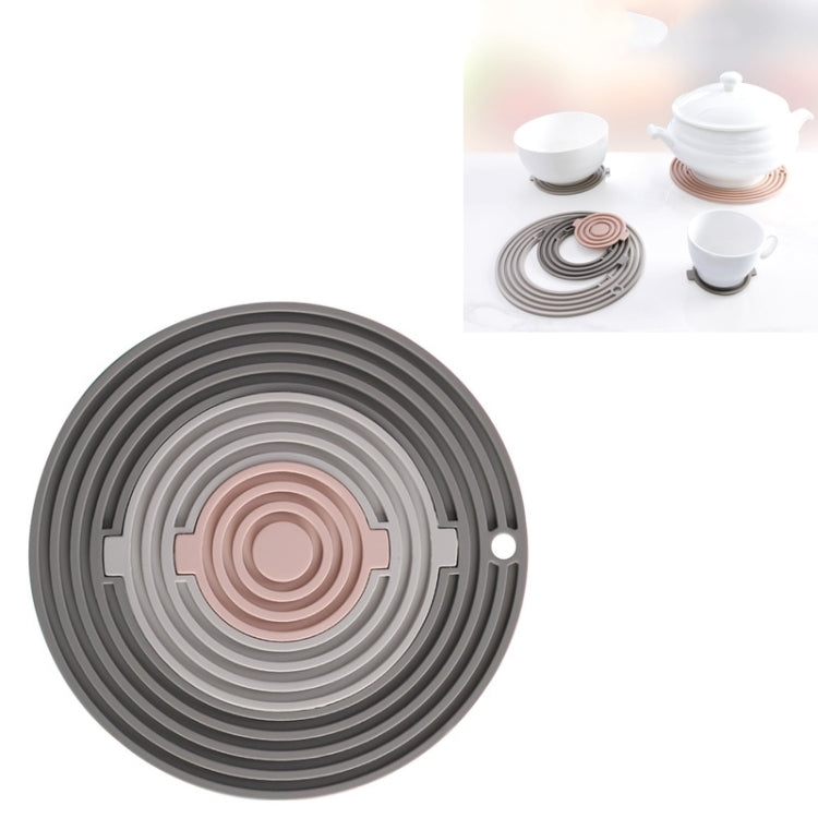3 in 1 Round Silicone Heat Insulation Pad High Temperature Resistant Multifunctional Tableware Pad Combination Pot Pad Coaster