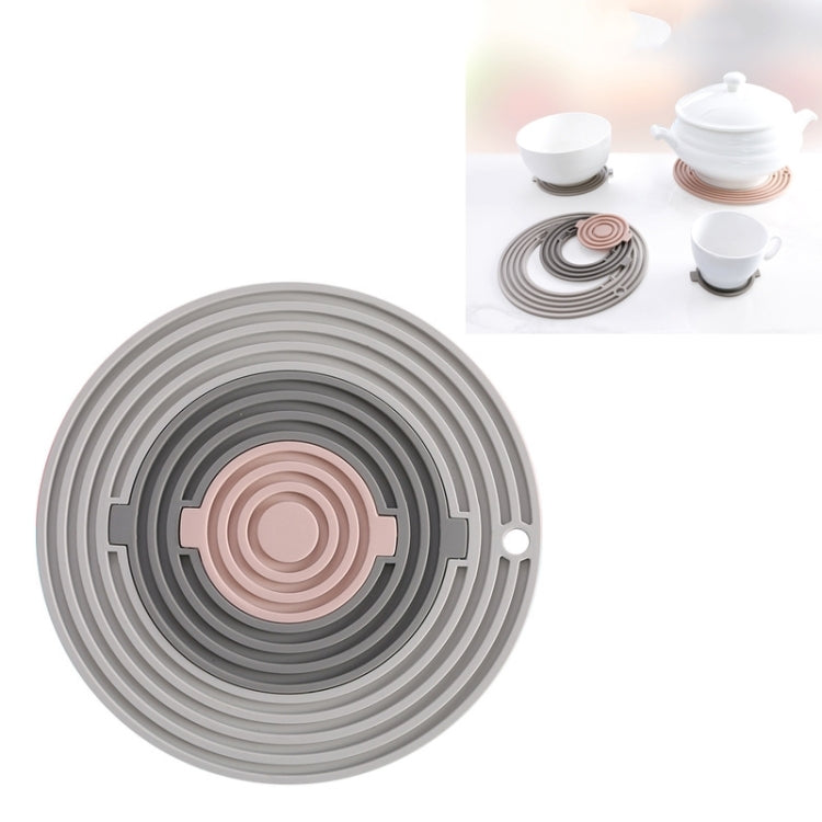 3 in 1 Round Silicone Heat Insulation Pad High Temperature Resistant Multifunctional Tableware Pad Combination Pot Pad Coaster
