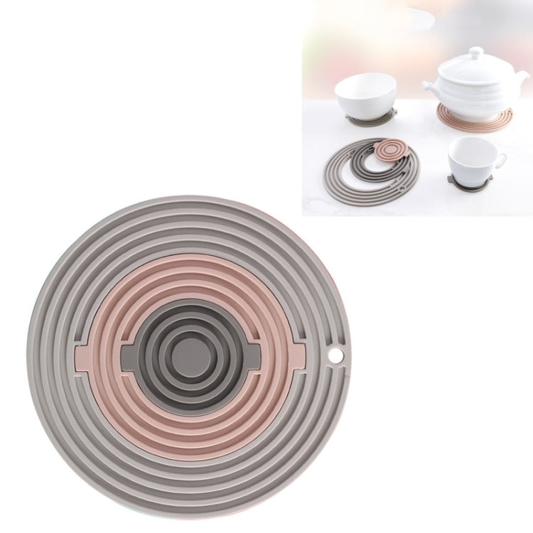 3 in 1 Round Silicone Heat Insulation Pad High Temperature Resistant Multifunctional Tableware Pad Combination Pot Pad Coaster