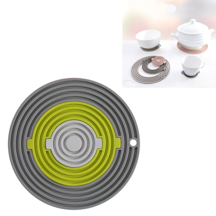 3 in 1 Round Silicone Heat Insulation Pad High Temperature Resistant Multifunctional Tableware Pad Combination Pot Pad Coaster