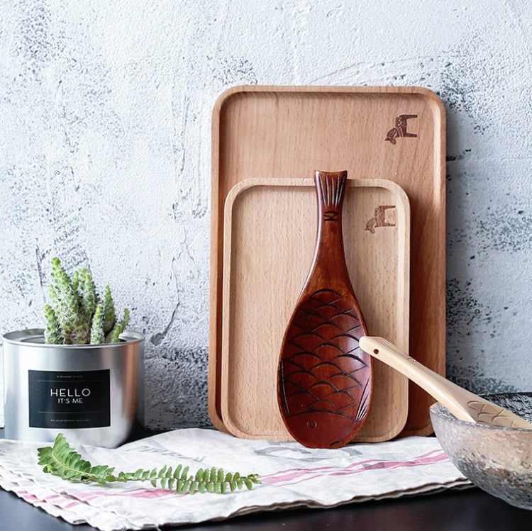 Wooden Animal-shaped Nanmu Rice Spoon, Random Style Delivery