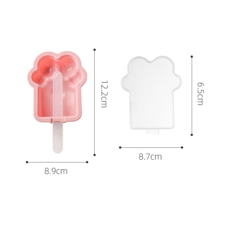 Home Cartoon Cat Paw Shape Popsicle Ice Cream Mould DIY Homemade Ice Cube Box