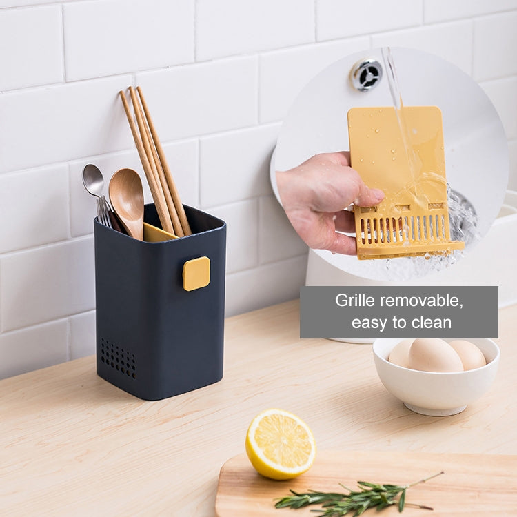 Kitchen Household Storage Multifunctional Racks Nail-free Wall Hanging Chopsticks Cage Random Color Delivery