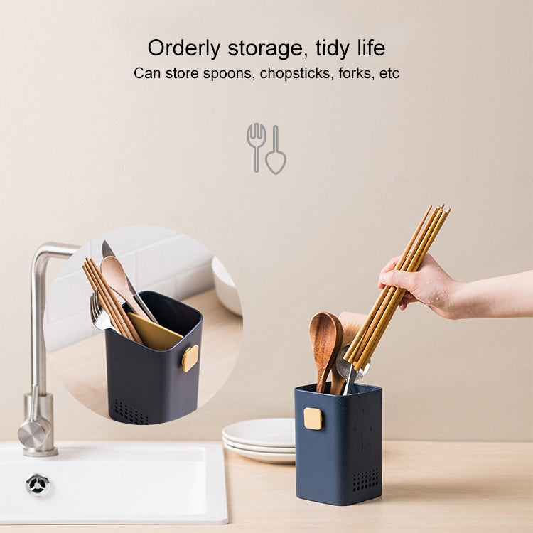 Kitchen Household Storage Multifunctional Racks Nail-free Wall Hanging Chopsticks Cage Random Color Delivery