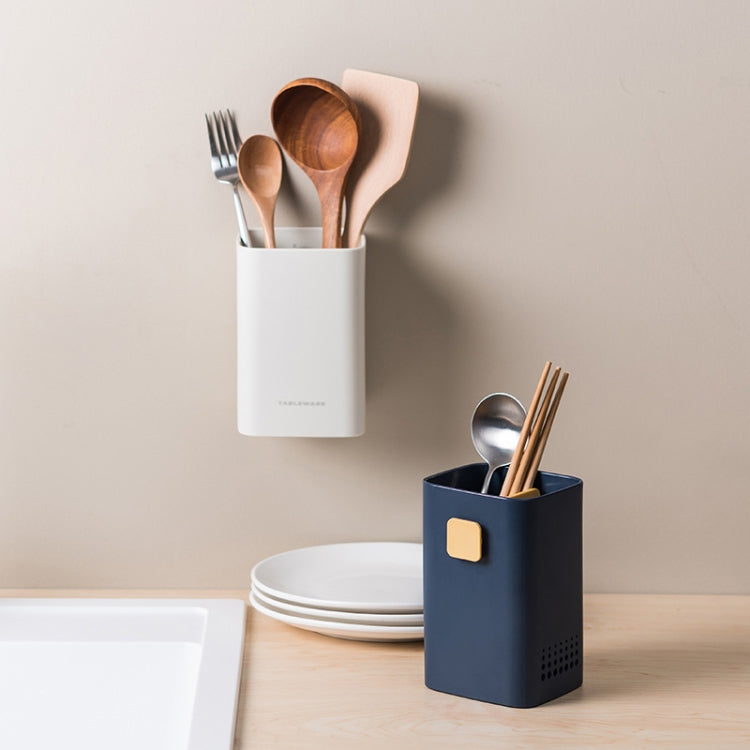 Kitchen Household Storage Multifunctional Racks Nail-free Wall Hanging Chopsticks Cage Random Color Delivery