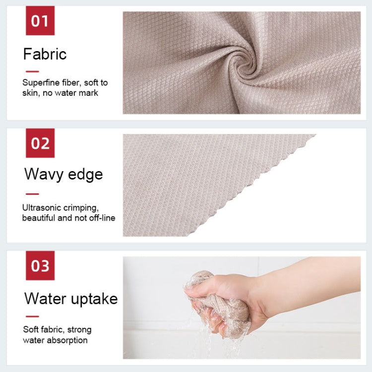 Fish Scale Lattice Kitchen Cleaning Without Watermark Rags Housework Water Absorption Lint-free Cleaning Rag Random Color Delivery