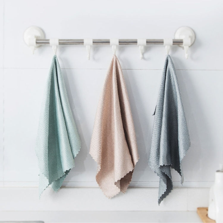 Fish Scale Lattice Kitchen Cleaning Without Watermark Rags Housework Water Absorption Lint-free Cleaning Rag Random Color Delivery