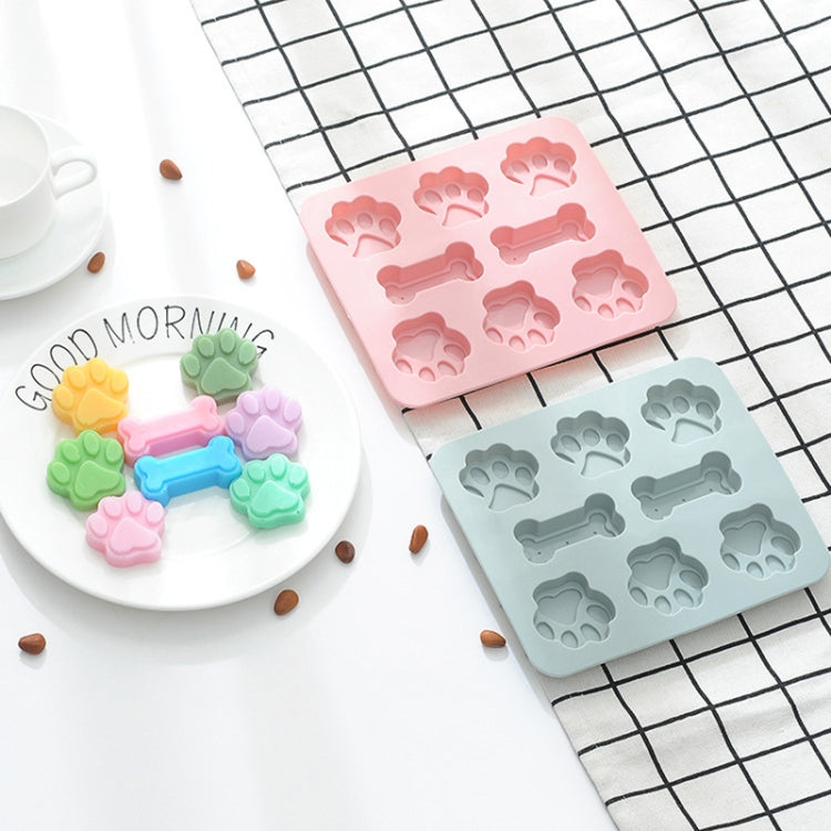 5 PCS Cartoon Cat Claw Bone Shape Cake Chocolate Silicone Mold Microwave Baking Ice Tray Mold Pudding Jelly Mold