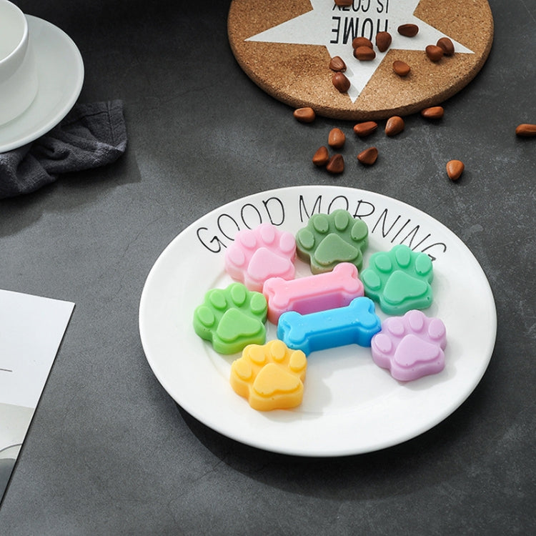 5 PCS Cartoon Cat Claw Bone Shape Cake Chocolate Silicone Mold Microwave Baking Ice Tray Mold Pudding Jelly Mold