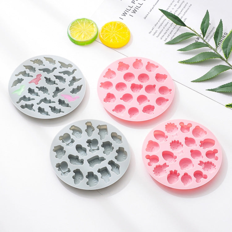 10 PCS Round Cartoon Soft Candy Jelly Steamable Silicone Mold Ice Cream Chocolate Dripping Mold