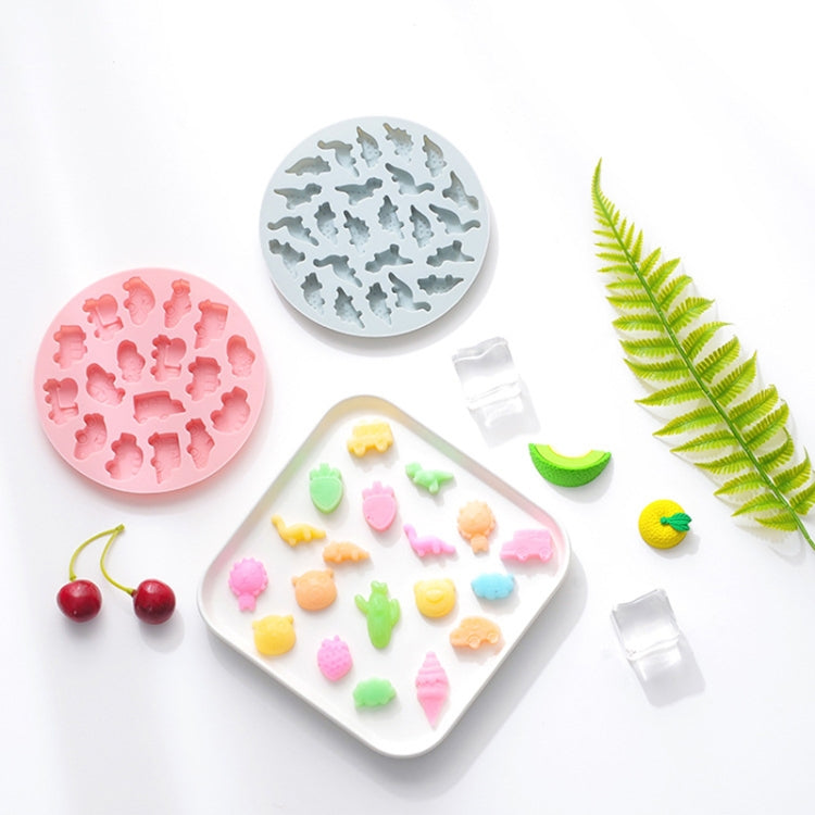 10 PCS Round Cartoon Soft Candy Jelly Steamable Silicone Mold Ice Cream Chocolate Dripping Mold
