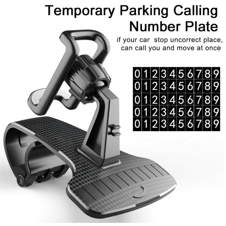 Versatile Car Phone Holder with Adjustable Clip and 360-Degree Rotation for Navigation