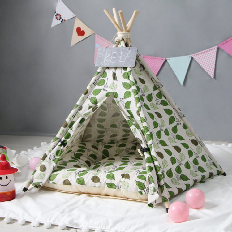 Pet Tent Lime Leaf Kennel Pet Bed