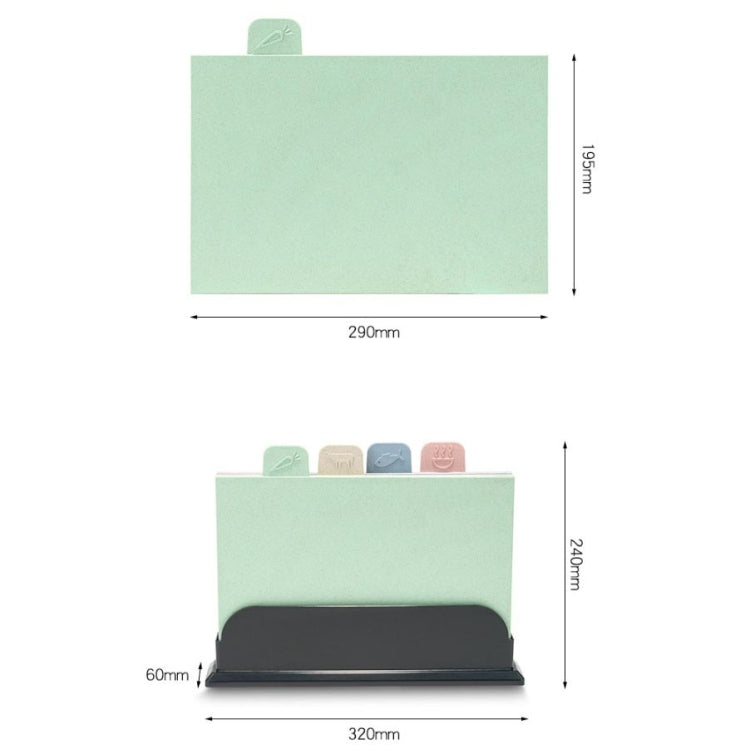 Wheat Straw Classification Cutting Board Set Multi-purpose Non-slip Cutting Board