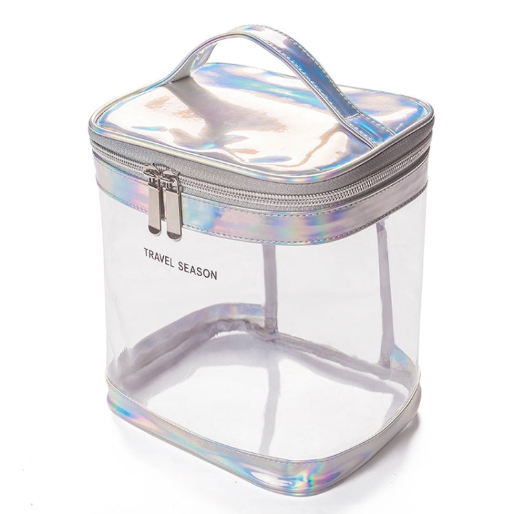 Travel Waterproof Transparent Cosmetic Bag Multi-functional Anti-wrinkle & Odor-free Wash Storage Bag, Color:Black, Style:Square