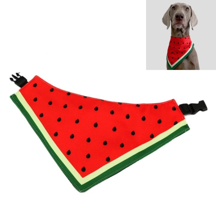 Watermelon Pattern Dog Scarf Three-layer Thick Waterproof Saliva Towel