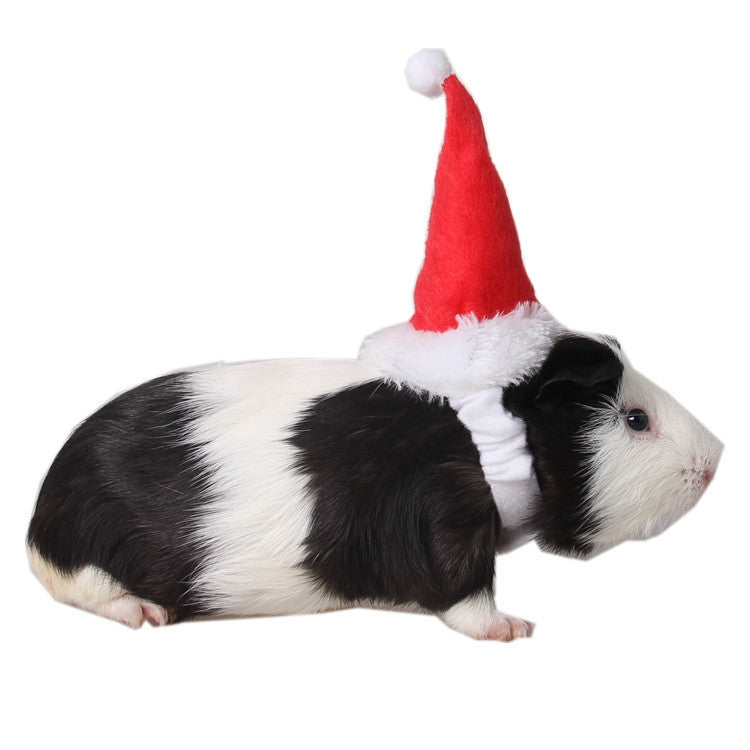 Pet Christmas Hat Flannel Strap Cap