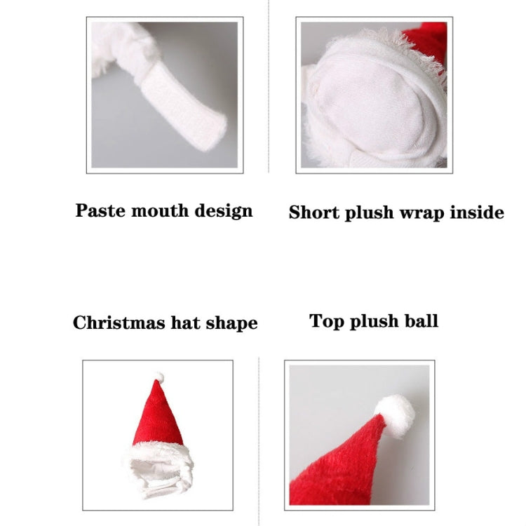 Pet Christmas Hat Flannel Strap Cap
