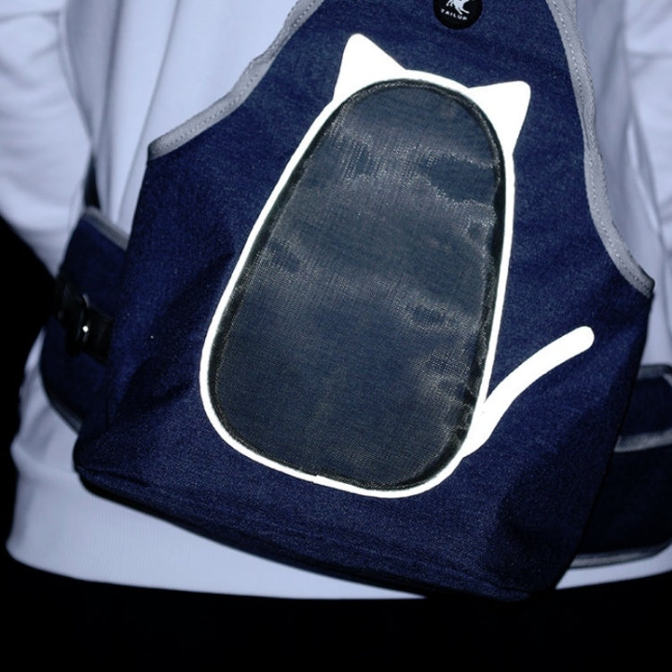 TAILUP Pets Carry Out Shoulder Bag Convenient Foldable Leather Chest Bag