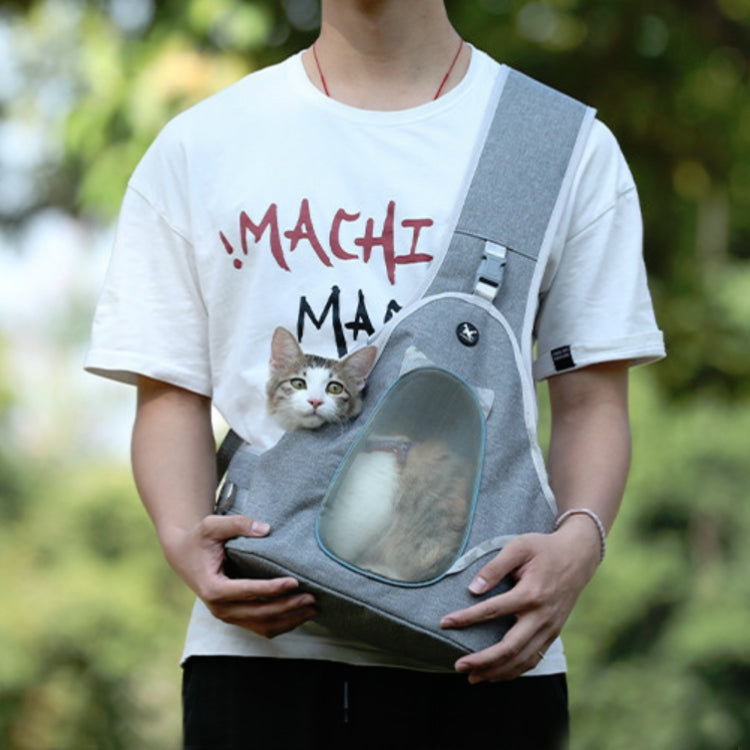 TAILUP Pets Carry Out Shoulder Bag Convenient Foldable Leather Chest Bag
