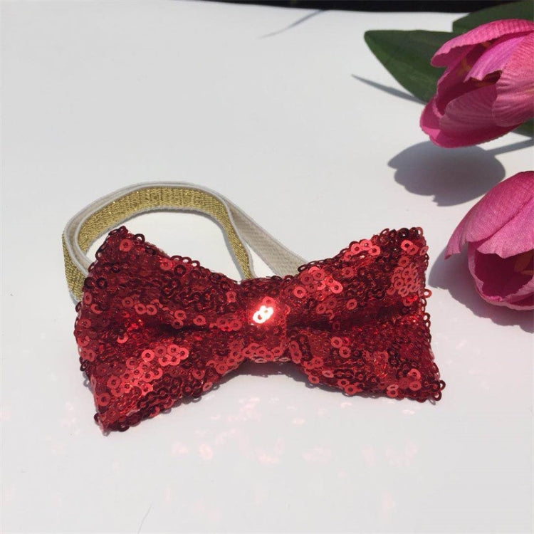 Pets Sequined Bows Hat Christmas Decorations Supplies