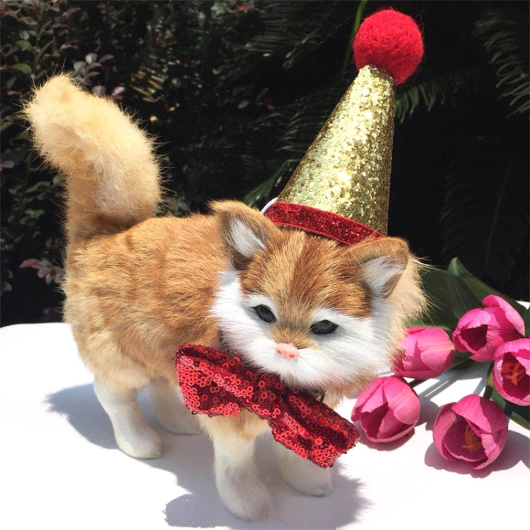 Pets Sequined Bows Hat Christmas Decorations Supplies