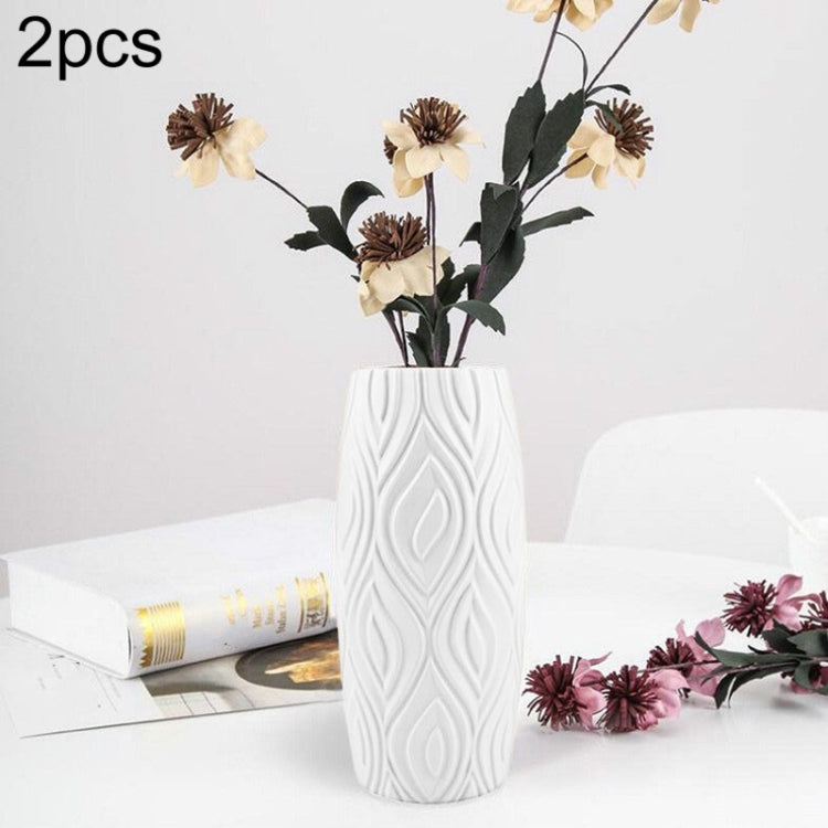 2 PCS Creative Home Flower Arrangement Decoration Wet and Dry Flower Plastic Vase