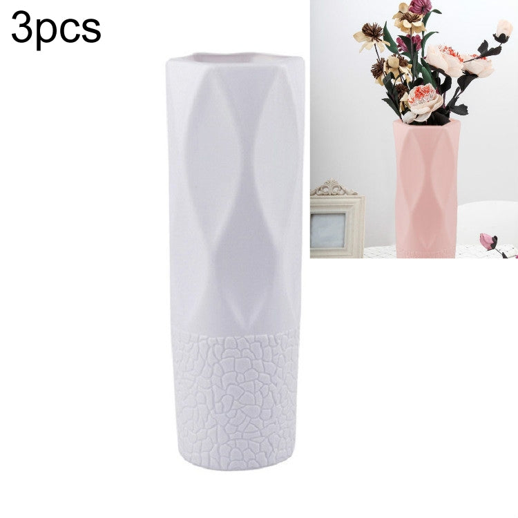 3 PCS Simple Plastic Vase Dry and Wet Flowers Arrangement Container Floral Decoration
