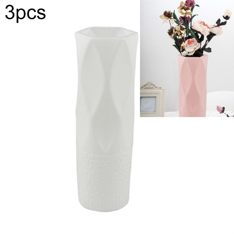 3 PCS Simple Plastic Vase Dry and Wet Flowers Arrangement Container Floral Decoration