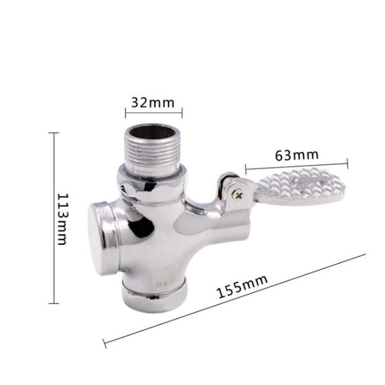 1 Inch Stool Flushing Valve Foot Pedal Urinal Delay Valve Squatting Toilet Flushing Valve