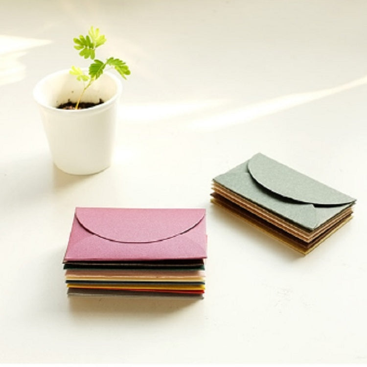 10 PCS Retro Chinese Style Romantic Mini Pearlescent Paper Envelopes Random Color Delivery