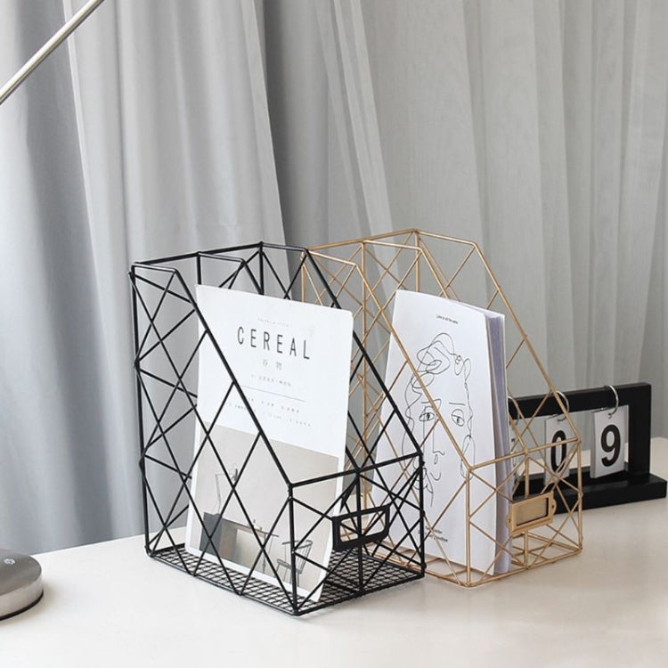 Magazine Holder Modern Desktop Book Storage Rack Iron Bookshelf