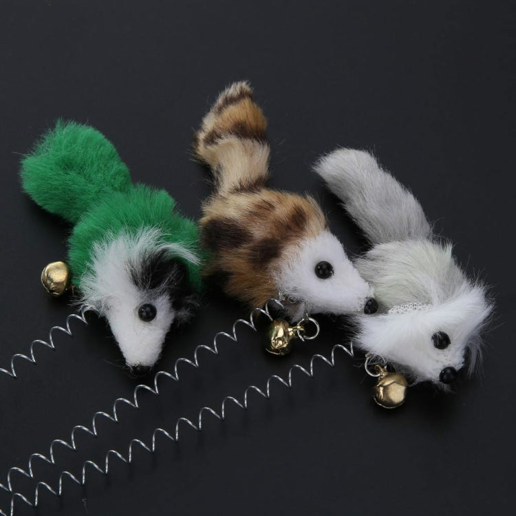 3 PCS Funny Cat Toys Elastic Feather False Mouse Bottom Sucker Toys for Cat Kitten Playing Pet Seat Scratch Toy Pet Cat Product