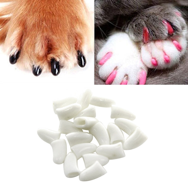 20 PCS Silicone Soft Cat Nail Caps / Cat Paw Claw / Pet Nail Protector/Cat Nail Cover, L