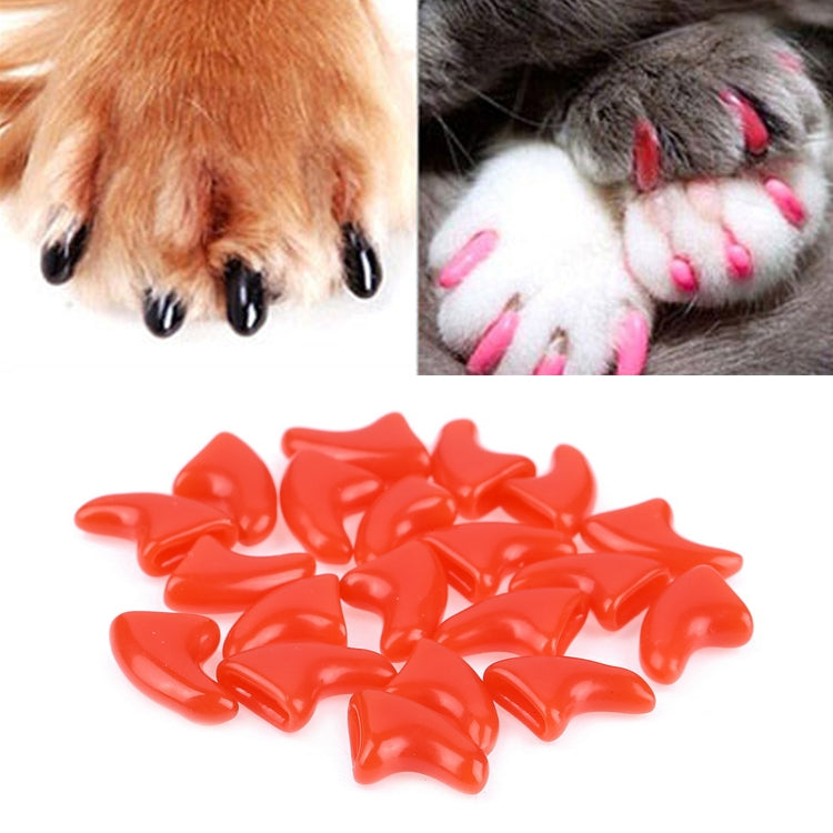 20 PCS Silicone Soft Cat Nail Caps / Cat Paw Claw / Pet Nail Protector/Cat Nail Cover, L
