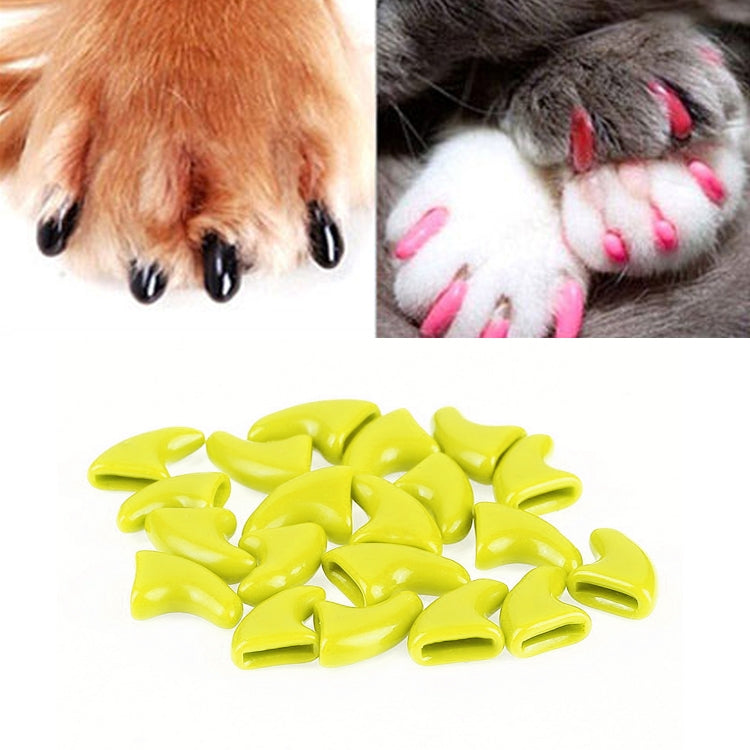 20 PCS Silicone Soft Cat Nail Caps / Cat Paw Claw / Pet Nail Protector/Cat Nail Cover, L