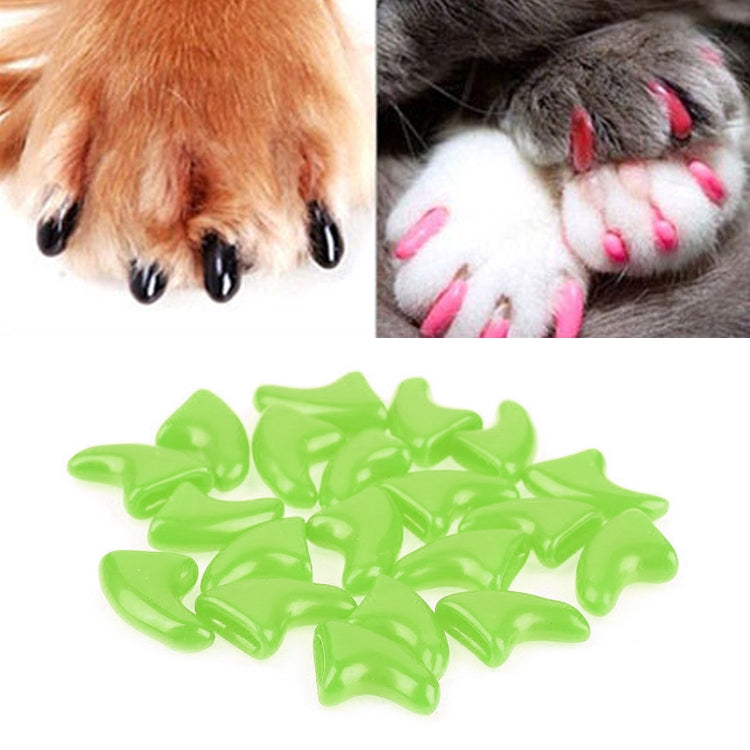 20 PCS Silicone Soft Cat Nail Caps / Cat Paw Claw / Pet Nail Protector/Cat Nail Cover, L