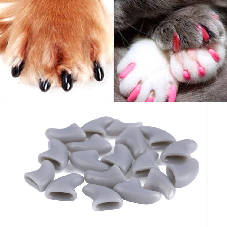 20 PCS Silicone Soft Cat Nail Caps / Cat Paw Claw / Pet Nail Protector/Cat Nail Cover, L