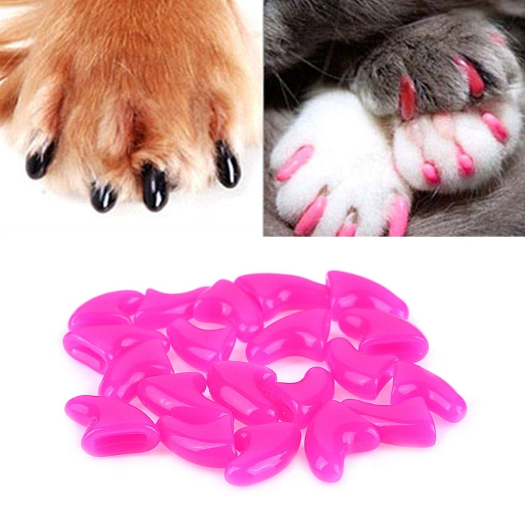 20 PCS Silicone Soft Cat Nail Caps / Cat Paw Claw / Pet Nail Protector/Cat Nail Cover, L
