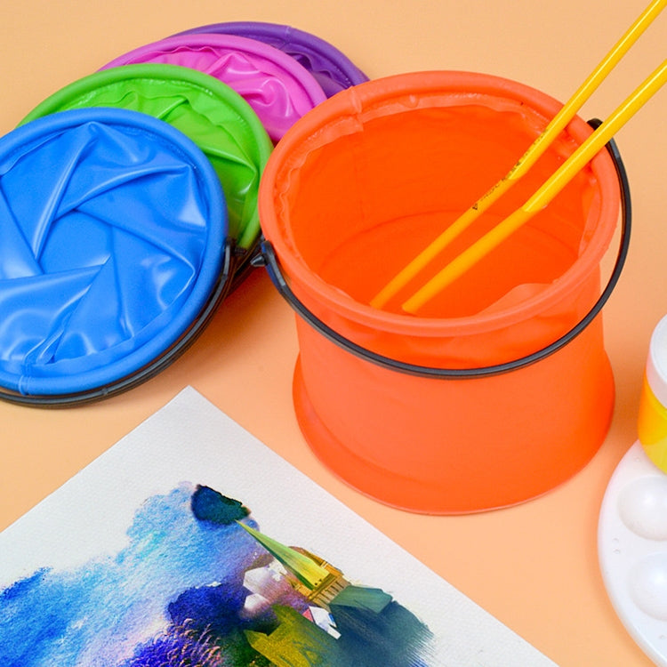 No Compartment Folding Art Painting Bucket Pen Washing Bucket Random Colour