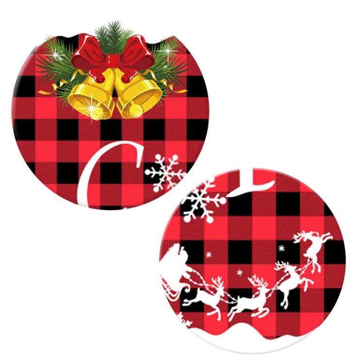 Christmas Decorations Red And Black Lattice Curtain Pull Flag Party Atmosphere Door Hanging Arrangement