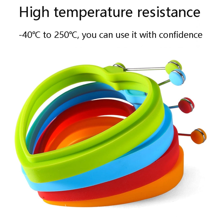 10 PCS Food Grade Silicone Heart-Shaped Omelette Pancake Mold Poached Egg Mold