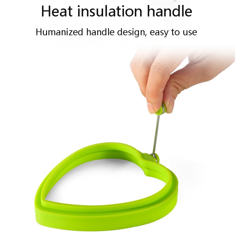 10 PCS Food Grade Silicone Heart-Shaped Omelette Pancake Mold Poached Egg Mold