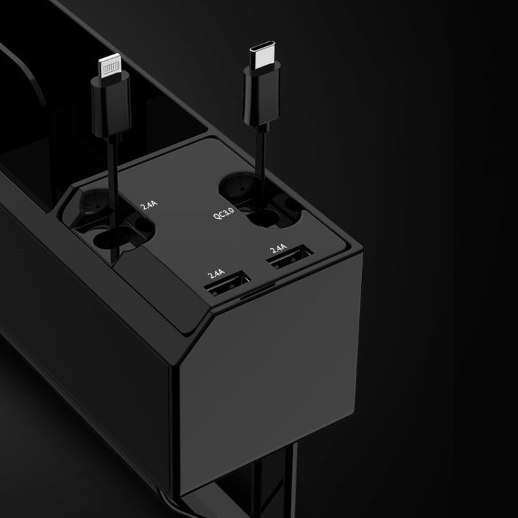Car Seat Storage Box With Cable Car USB Charger
