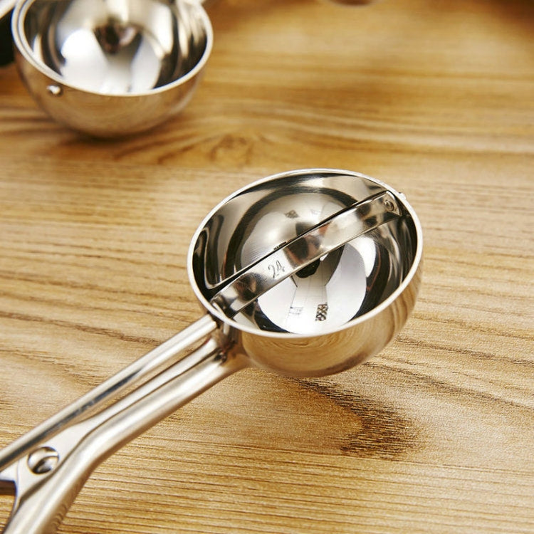 Stainless Steel Silicone Black Handle Ice Cream Scoop Spoon